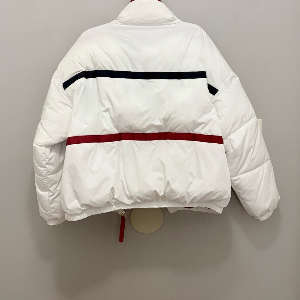 Tommy Hilfiger White Jacket with Red and Blue Stripes - Picture 7 of 16
